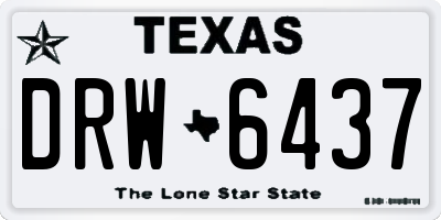 TX license plate DRW6437