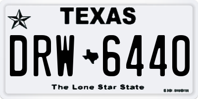 TX license plate DRW6440