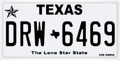 TX license plate DRW6469