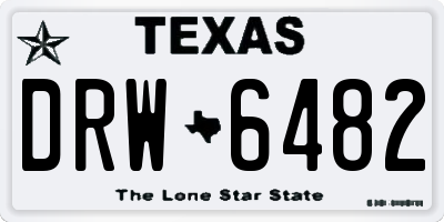 TX license plate DRW6482
