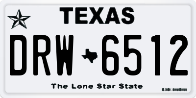 TX license plate DRW6512