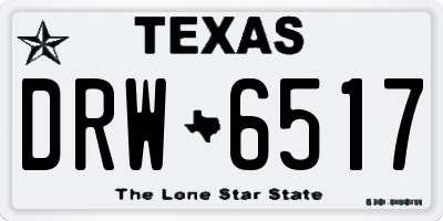 TX license plate DRW6517