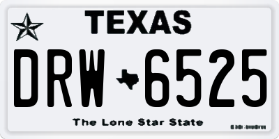 TX license plate DRW6525