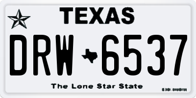 TX license plate DRW6537