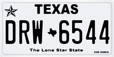 TX license plate DRW6544