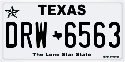 TX license plate DRW6563