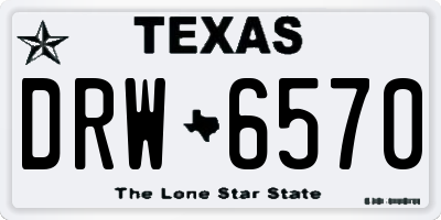 TX license plate DRW6570