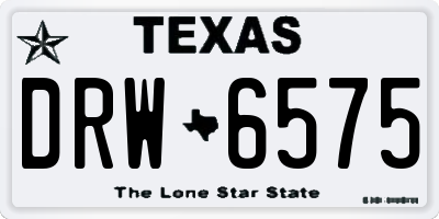 TX license plate DRW6575
