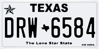 TX license plate DRW6584
