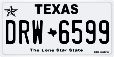 TX license plate DRW6599