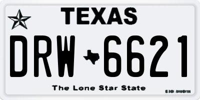 TX license plate DRW6621