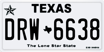 TX license plate DRW6638