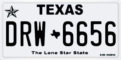 TX license plate DRW6656