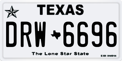 TX license plate DRW6696