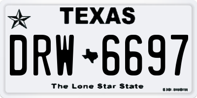 TX license plate DRW6697