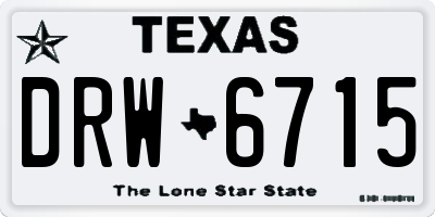 TX license plate DRW6715