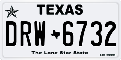 TX license plate DRW6732