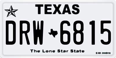 TX license plate DRW6815