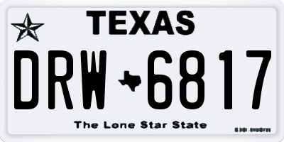 TX license plate DRW6817