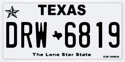 TX license plate DRW6819