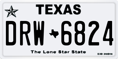 TX license plate DRW6824