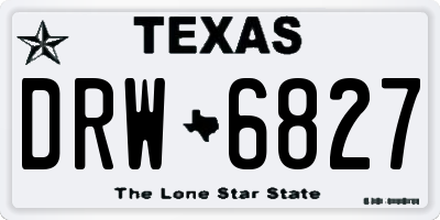 TX license plate DRW6827