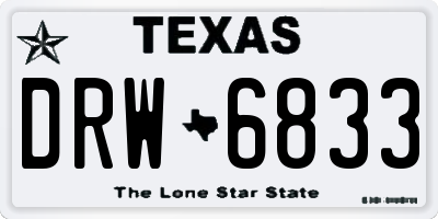 TX license plate DRW6833