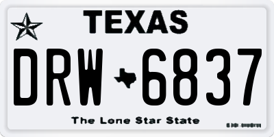 TX license plate DRW6837