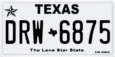 TX license plate DRW6875