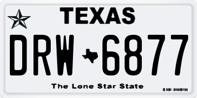 TX license plate DRW6877