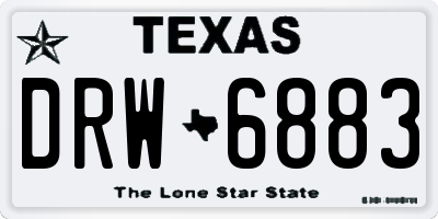 TX license plate DRW6883