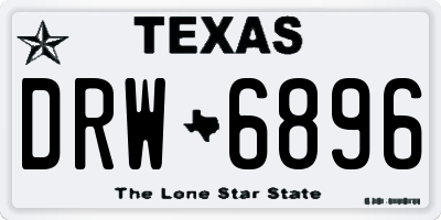 TX license plate DRW6896