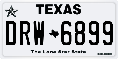 TX license plate DRW6899