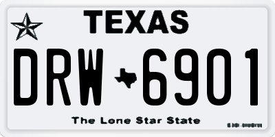 TX license plate DRW6901