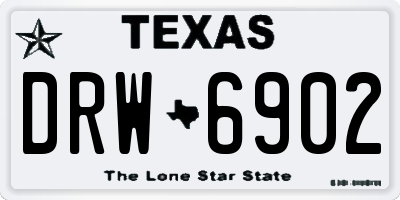 TX license plate DRW6902