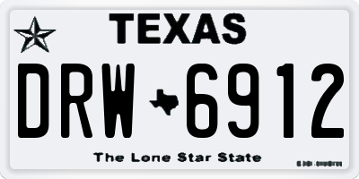 TX license plate DRW6912