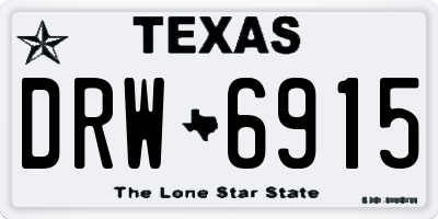TX license plate DRW6915