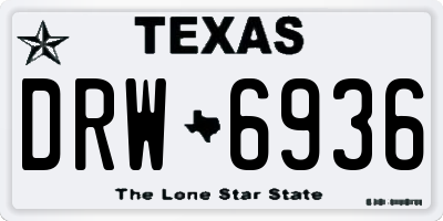 TX license plate DRW6936