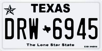 TX license plate DRW6945