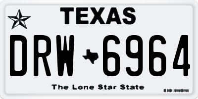 TX license plate DRW6964