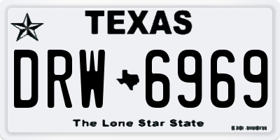 TX license plate DRW6969