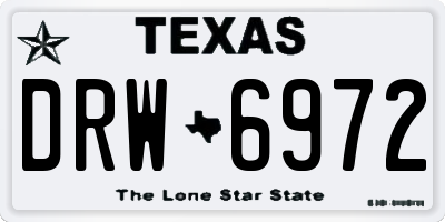 TX license plate DRW6972