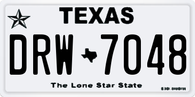 TX license plate DRW7048