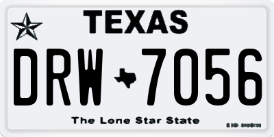 TX license plate DRW7056