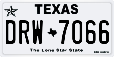 TX license plate DRW7066