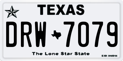 TX license plate DRW7079