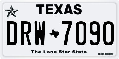 TX license plate DRW7090