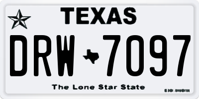 TX license plate DRW7097