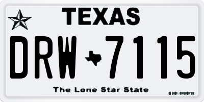 TX license plate DRW7115