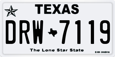 TX license plate DRW7119